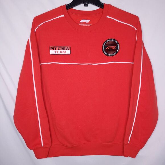 Formula 1 Sweatshirt Mens XL Red Fleece Pit Crew Team - Picture 1 of 10
